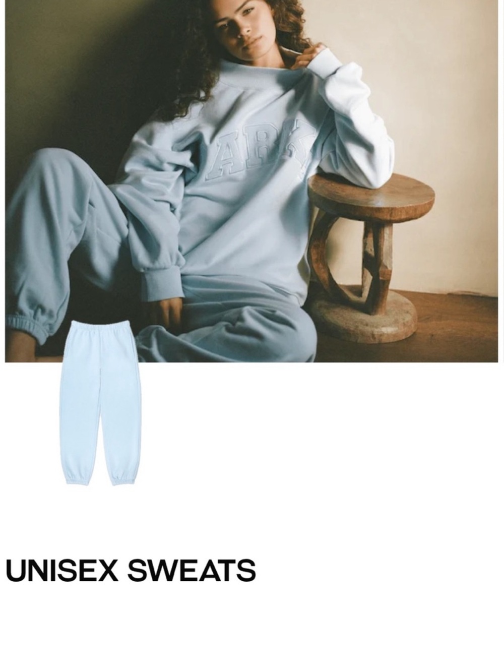 Parke Unisex Sweatpants Ice Blue XS MSRP $150